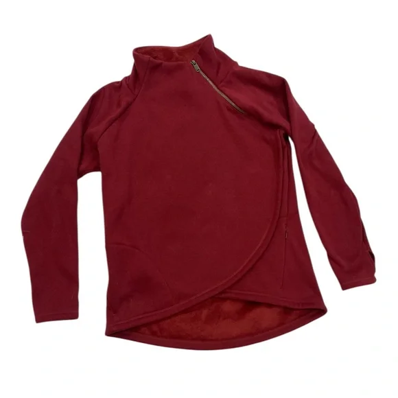 🌟🌟ATHLETA WOMANS RED COZY KARMA ASYM LARGE PULLOVER 🌟🌟 - Picture 4 of 6